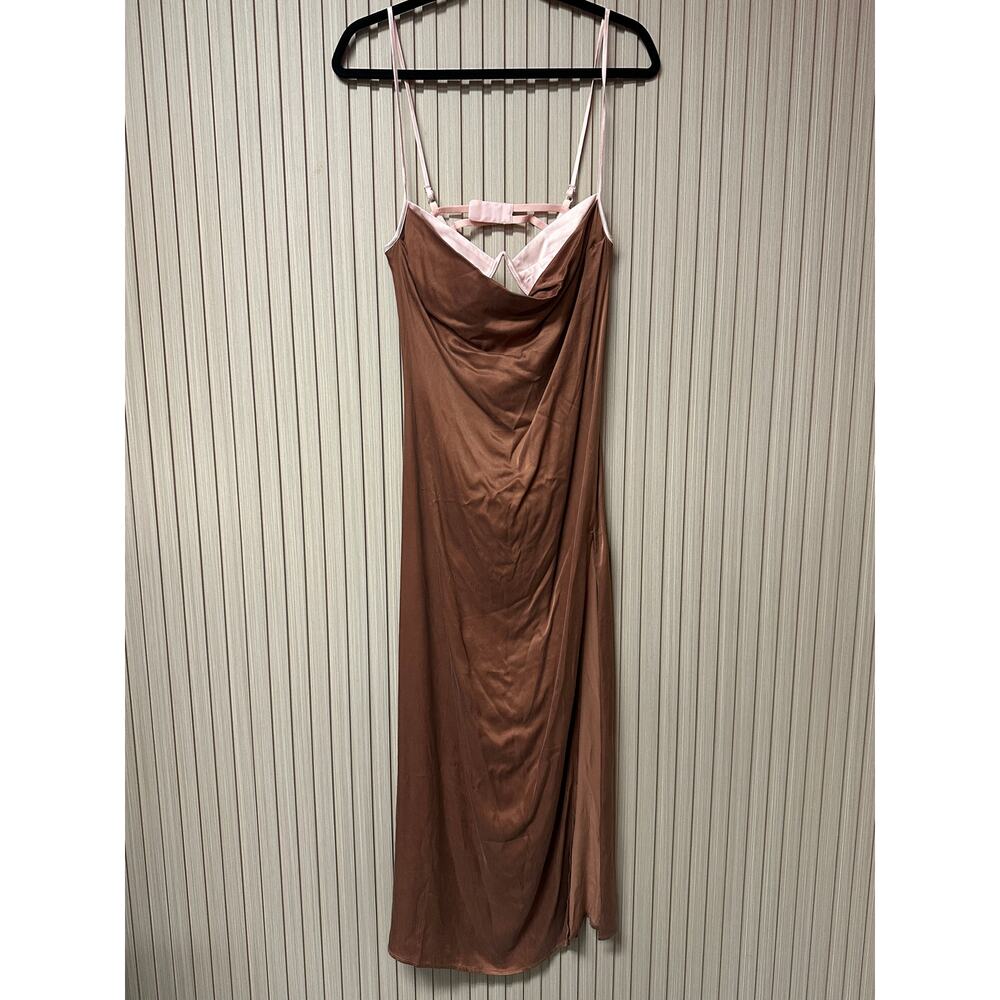 For Love & Lemons Vivi Maxi Dress Brown Women’s Size L